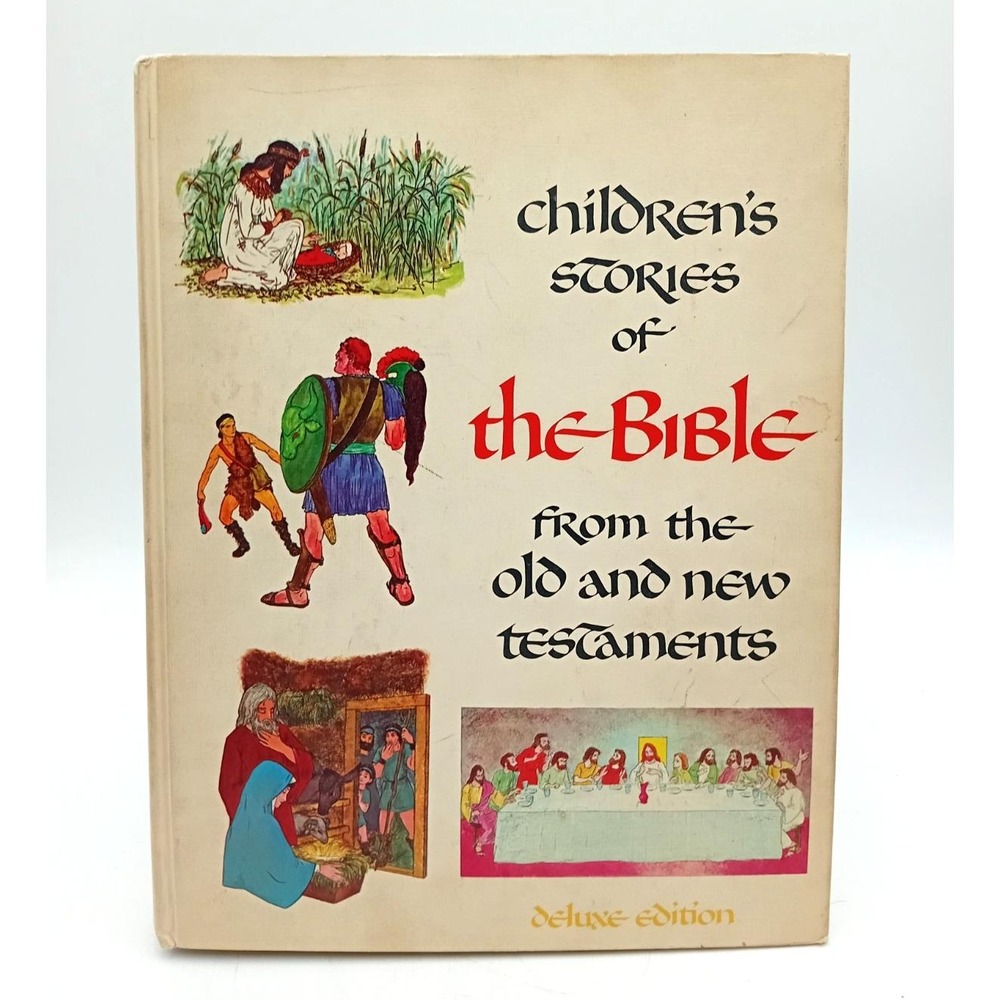 Vintage 1968 Children's Stories of the Bible Old & New Testaments Deluxe Hardc